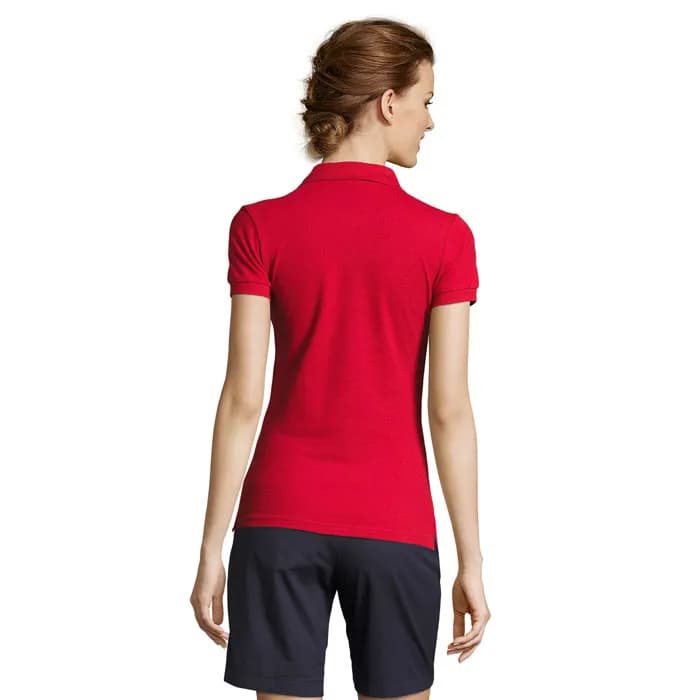 PEOPLE DAMEN POLO 210g - PEOPLE - Red