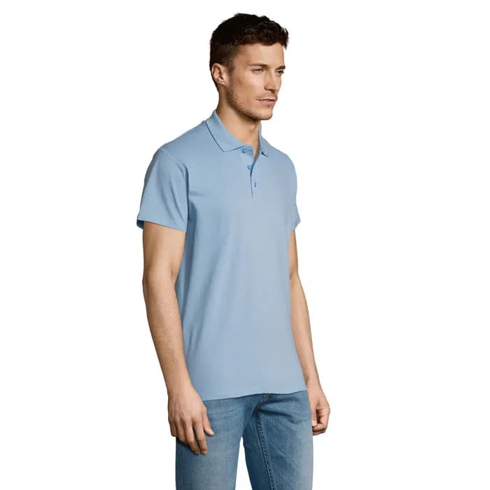 SUMMER II MEN Polo 170g - SUMMER II - Sky Blue Pique