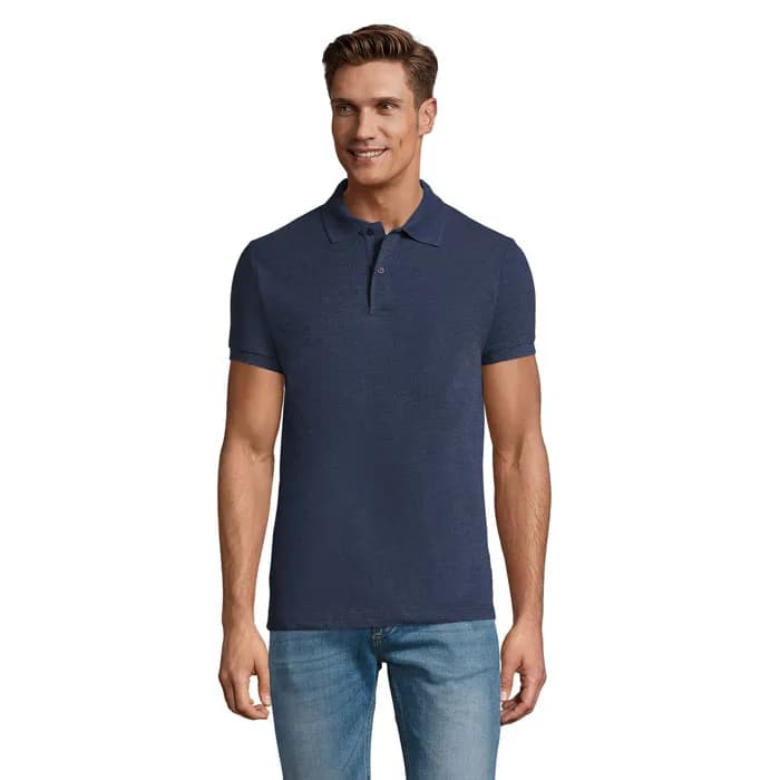 PERFECT MEN Polo 180g - PERFECT MEN - Heather Denim