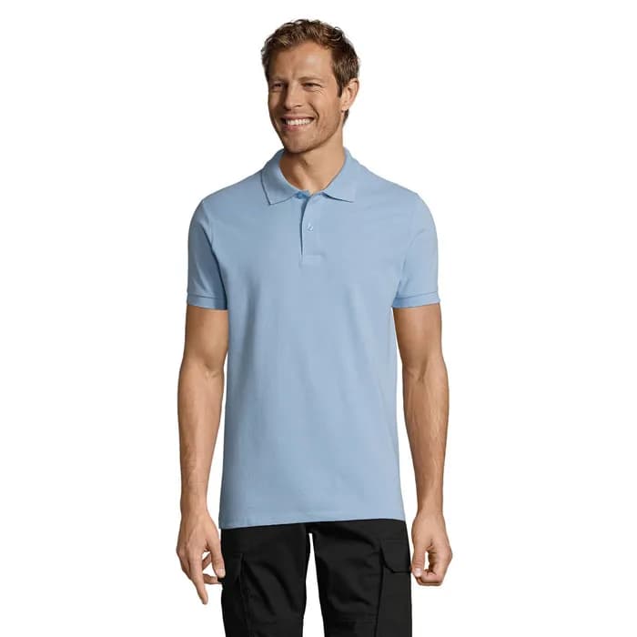 PERFECT MEN Polo 180g - PERFECT MEN - Sky Blue Pique