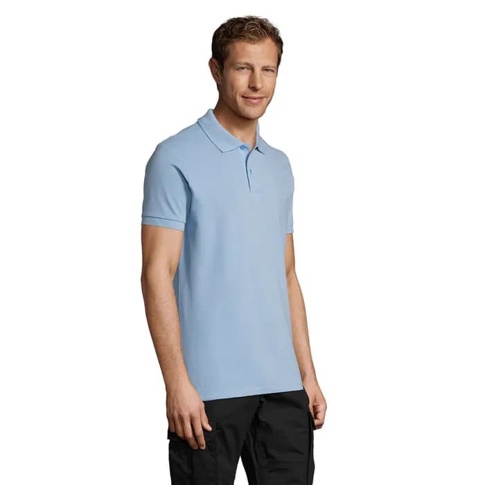 PERFECT MEN Polo 180g - PERFECT MEN - Sky Blue Pique