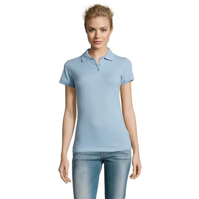 PERFECT DAMEN POLO 180g - PERFECT WOMEN - Sky Blue Pique