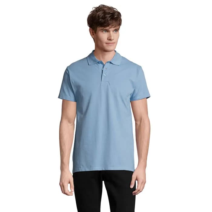 SPRING II MEN Polo 210g - SPRING II - Sky Blue Pique