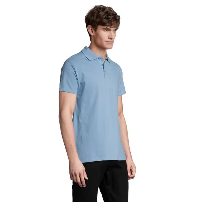 SPRING II MEN Polo 210g - SPRING II - Sky Blue Pique