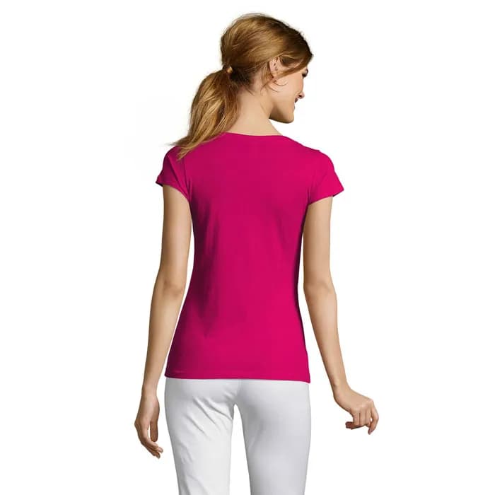 MOON DAMENT-SHIRT 150g - MOON - Fuchsia