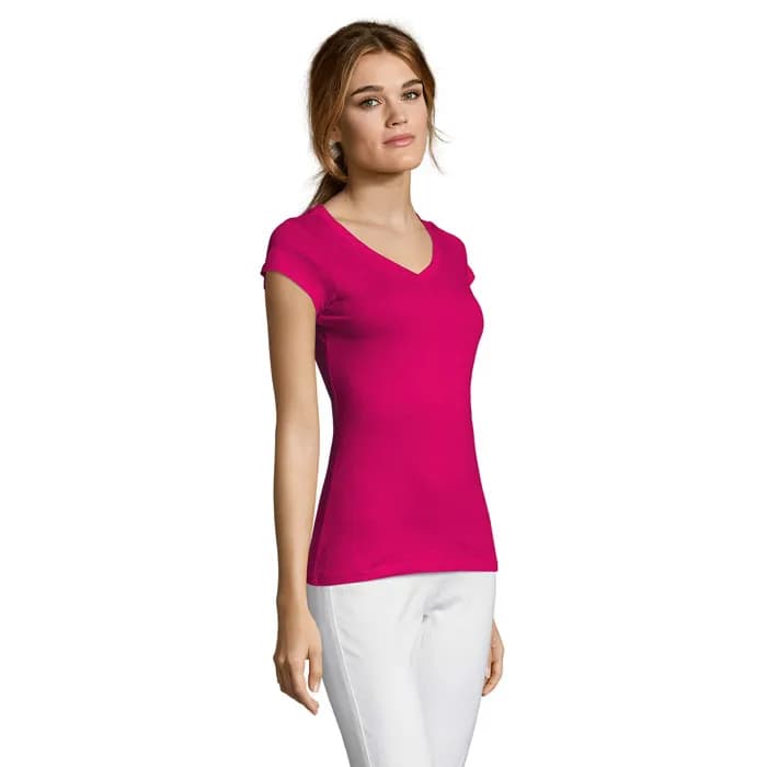 MOON DAMENT-SHIRT 150g - MOON - Fuchsia