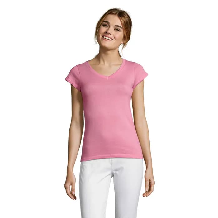 MOON DAMENT-SHIRT 150g - MOON - Orchid Pink