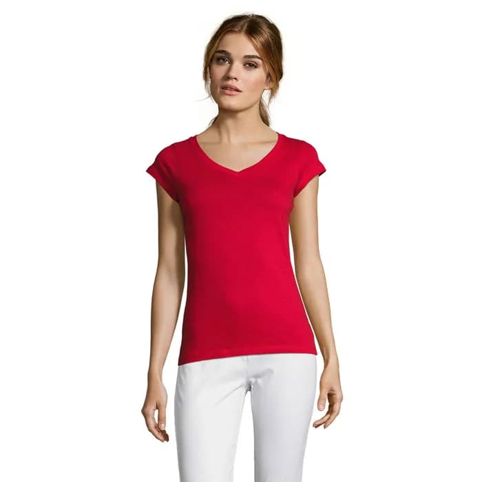 MOON DAMENT-SHIRT 150g - MOON - Red