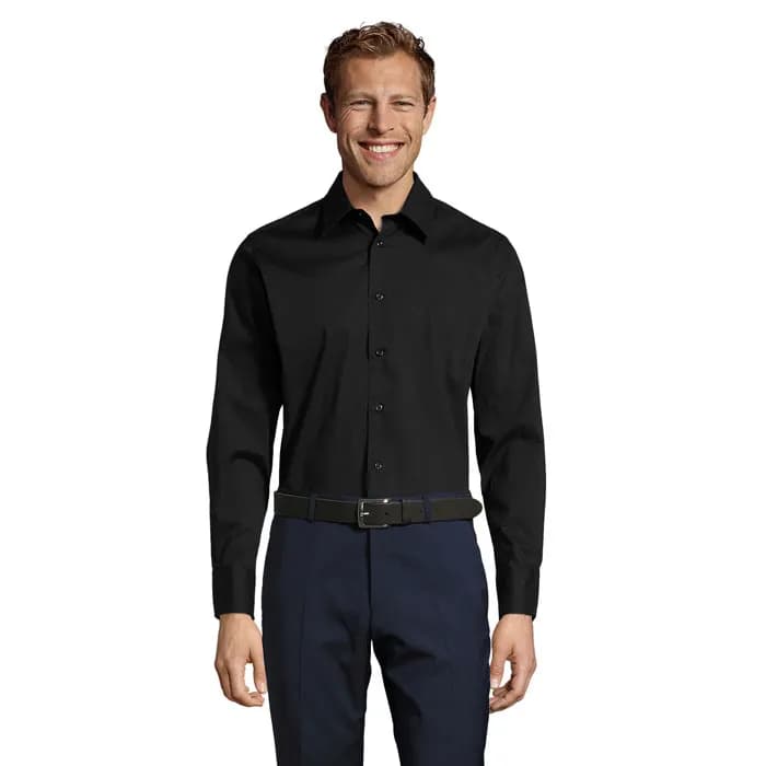 BRIGHTON STRETCH MEN SHIRT - BRIGHTON - Schwarz