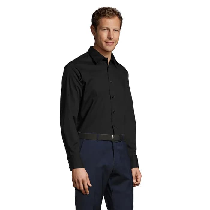 BRIGHTON STRETCH MEN SHIRT - BRIGHTON - Schwarz