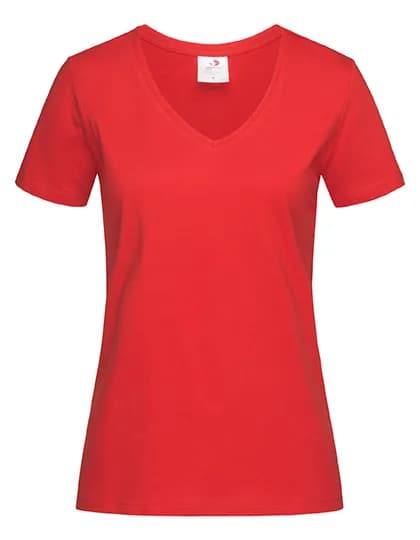 Classic-T V-Neck Women - Scarlet Red