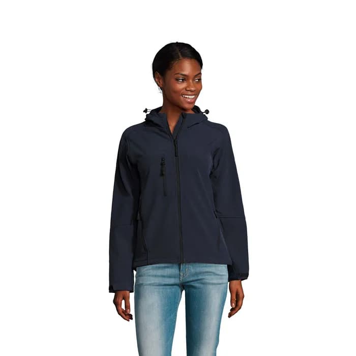 REPLAY DAMEN HOOD SOFTSHELL - REPLAY WOMEN - French Navy