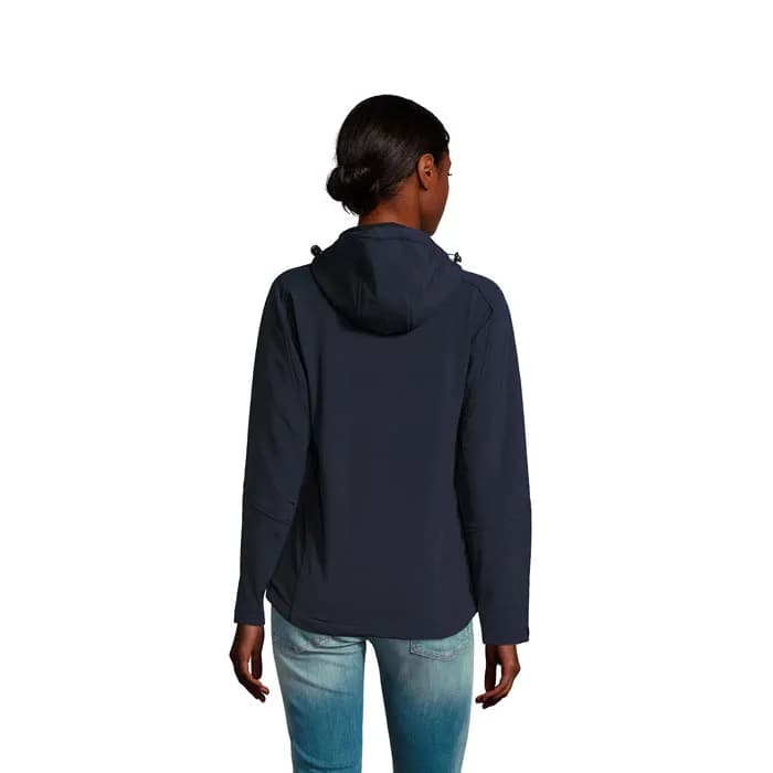REPLAY DAMEN HOOD SOFTSHELL - REPLAY WOMEN - French Navy