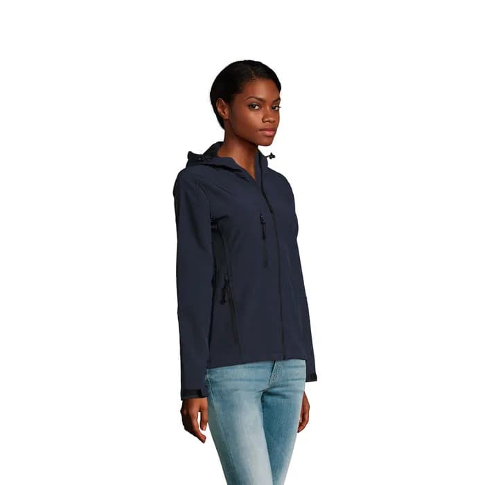 REPLAY DAMEN HOOD SOFTSHELL - REPLAY WOMEN - French Navy