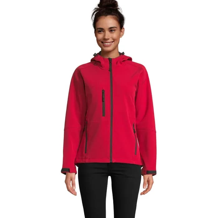 REPLAY DAMEN HOOD SOFTSHELL - REPLAY WOMEN - Pepper Red