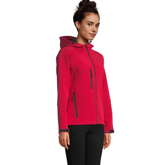 REPLAY DAMEN HOOD SOFTSHELL - REPLAY WOMEN - Pepper Red