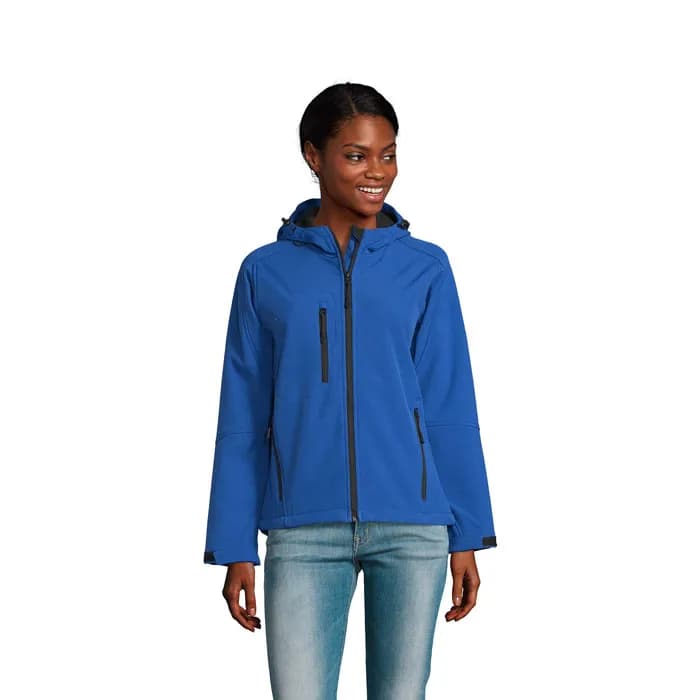 REPLAY DAMEN HOOD SOFTSHELL - REPLAY WOMEN - Royal Blue