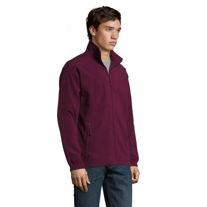 NORTH MEN Fleece-Jacke - NORTH - Burgundy
