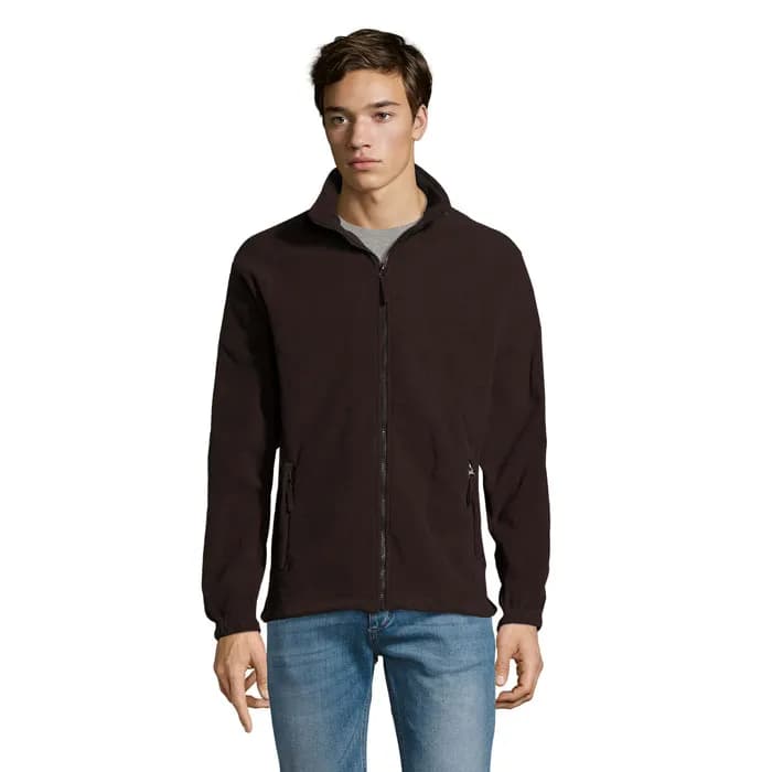 NORTH MEN Fleece-Jacke - NORTH - Dark Chocolate