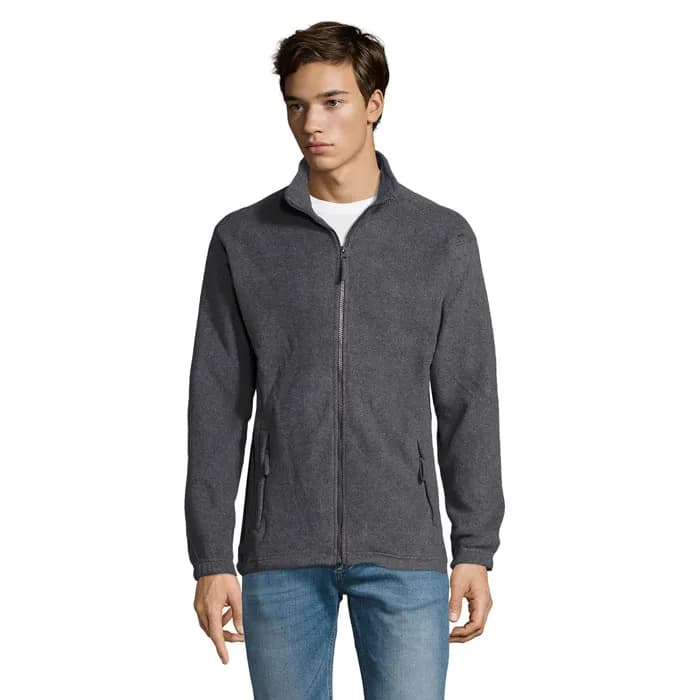 NORTH MEN Fleece-Jacke - NORTH - Graue Melange