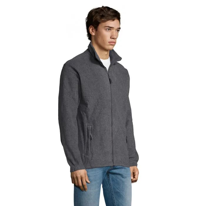 NORTH MEN Fleece-Jacke - NORTH - Graue Melange