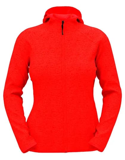 Lux Hooded Knitfleece Jacket Women - Scarlet Red Heather
