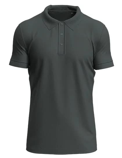Stretch Polo - Slate Grey (Solid)