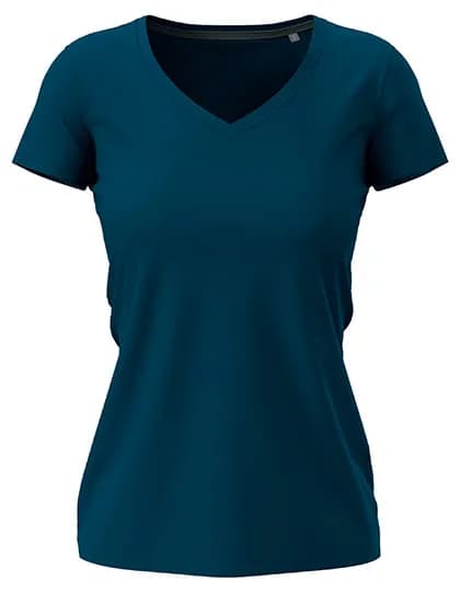 Stretch-T V-Neck Women - Navy Blue