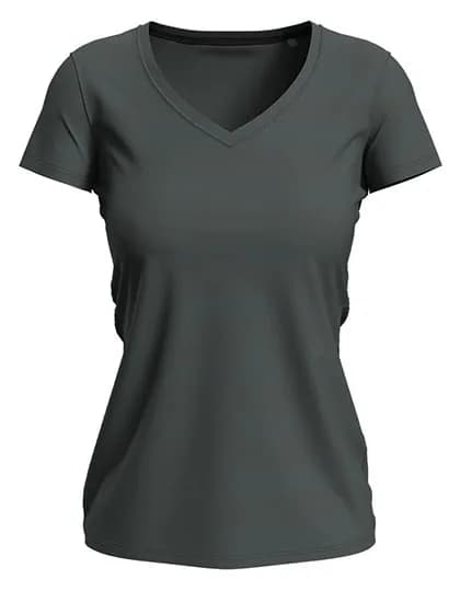 Stretch-T V-Neck Women - Slate Grey (Solid)