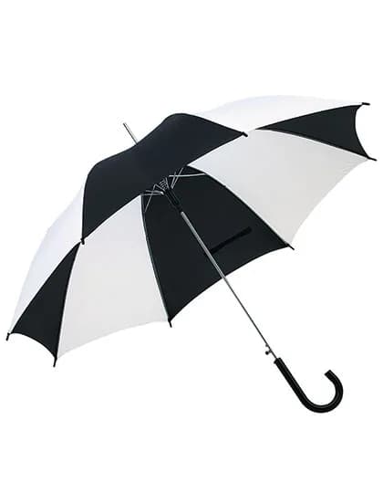 Automatik Stockschirm mit Kunststoffgriff - Black/White