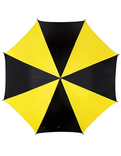 Automatik Stockschirm mit Kunststoffgriff - Black/Yellow