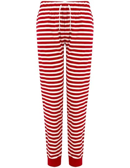 Women´s Cuffed Lounge Pants - Red/White Stripes