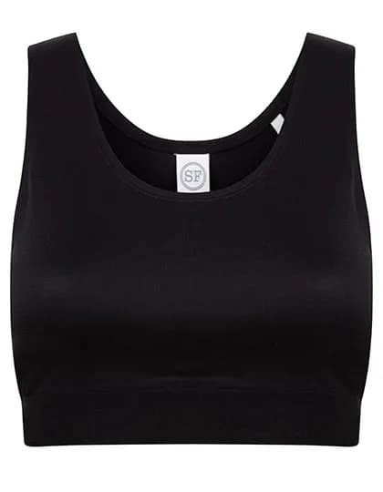 Women´s Fashion Crop Top - Black/Black