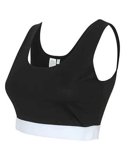 Women´s Fashion Crop Top - Black/White