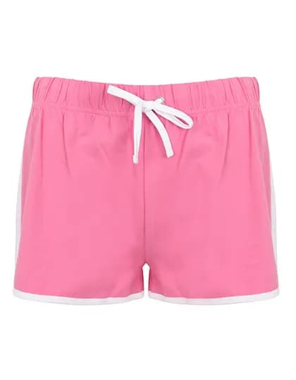 Women´s Retro Shorts - Bright Pink/White
