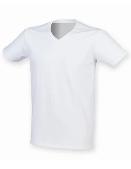 Men´s Feel Good Stretch V-Neck T - White