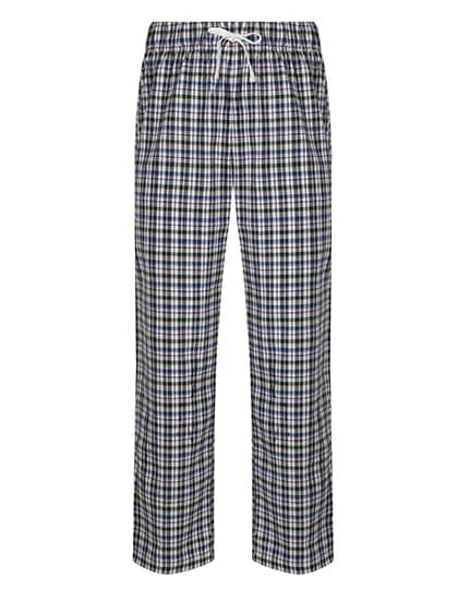 Men´s Tartan Lounge Pants - White-Multi Check