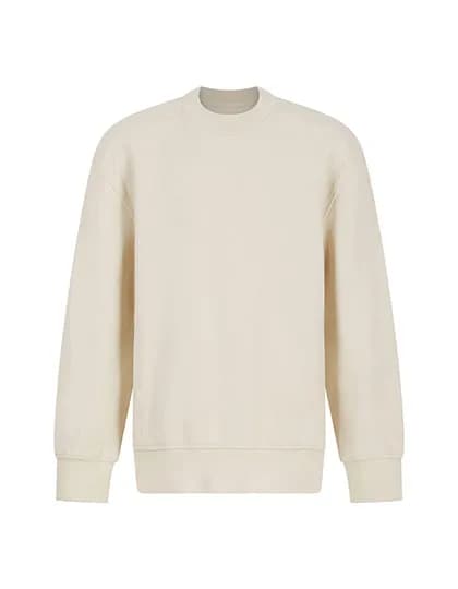 Kids Sustainable Fashion Curved Hem Sweat - Light Stone