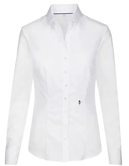 Women´s Blouse Slim Fit Long Sleeve - White