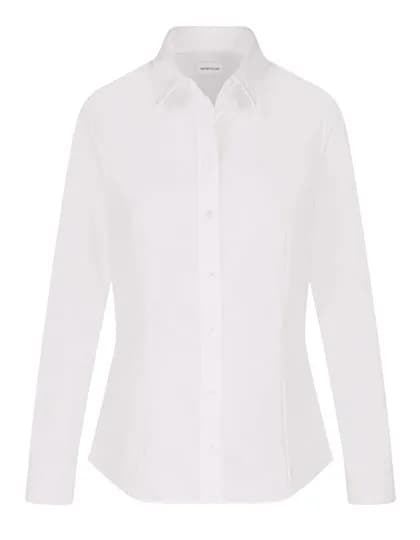 Women´s Blouse Regular Fit Oxford Longsleeve - White