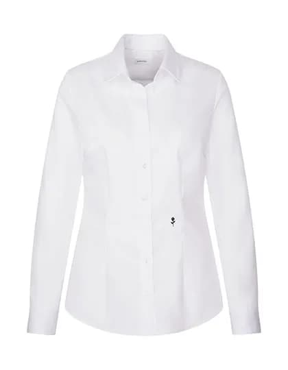 Women´s Blouse Slim Fit Fine Twill Longsleeve - White