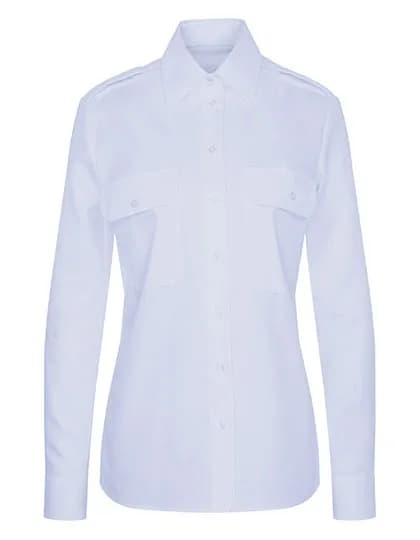 Women´s Pilot Blouse Regular Fit Longsleeve - Light Blue