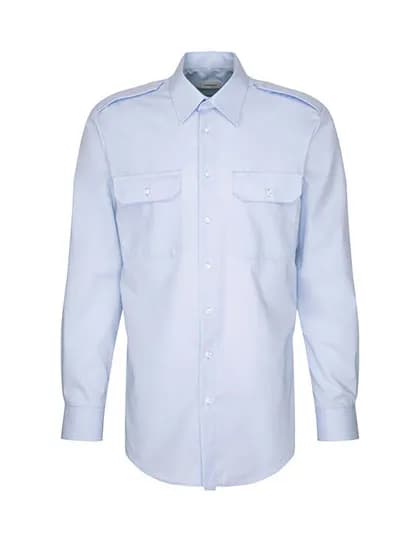 Men´s Pilot Shirt Regular Longsleeve - Light Blue