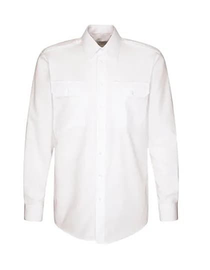 Men´s Pilot Shirt Regular Longsleeve - White