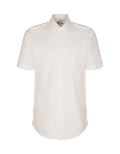 Men´s Pilot Shirt Regular Shortsleeve - White