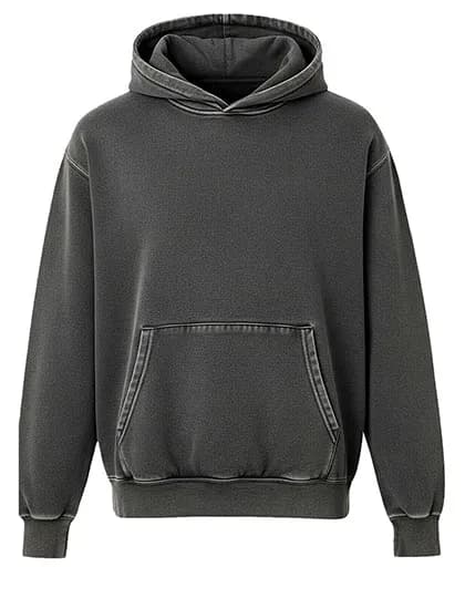 Unisex Vintage Organic Cotton Hooded Sweatshirt - Vintage Grey