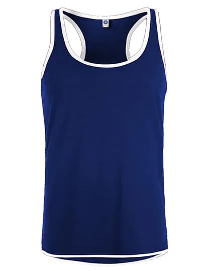 Men´s Contrast Sports Vest - Deep Royal/White
