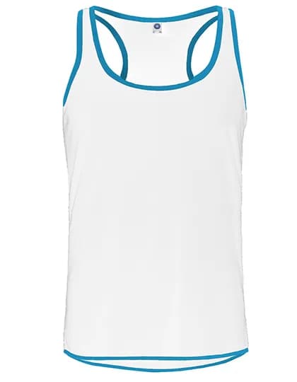 Men´s Contrast Sports Vest - White/Atoll