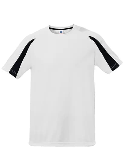Unisex Contrast Sports T-Shirt - White/Black