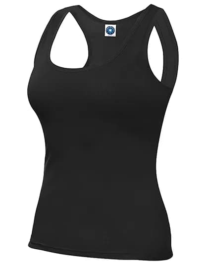 Racer Back Vest - Deep Black